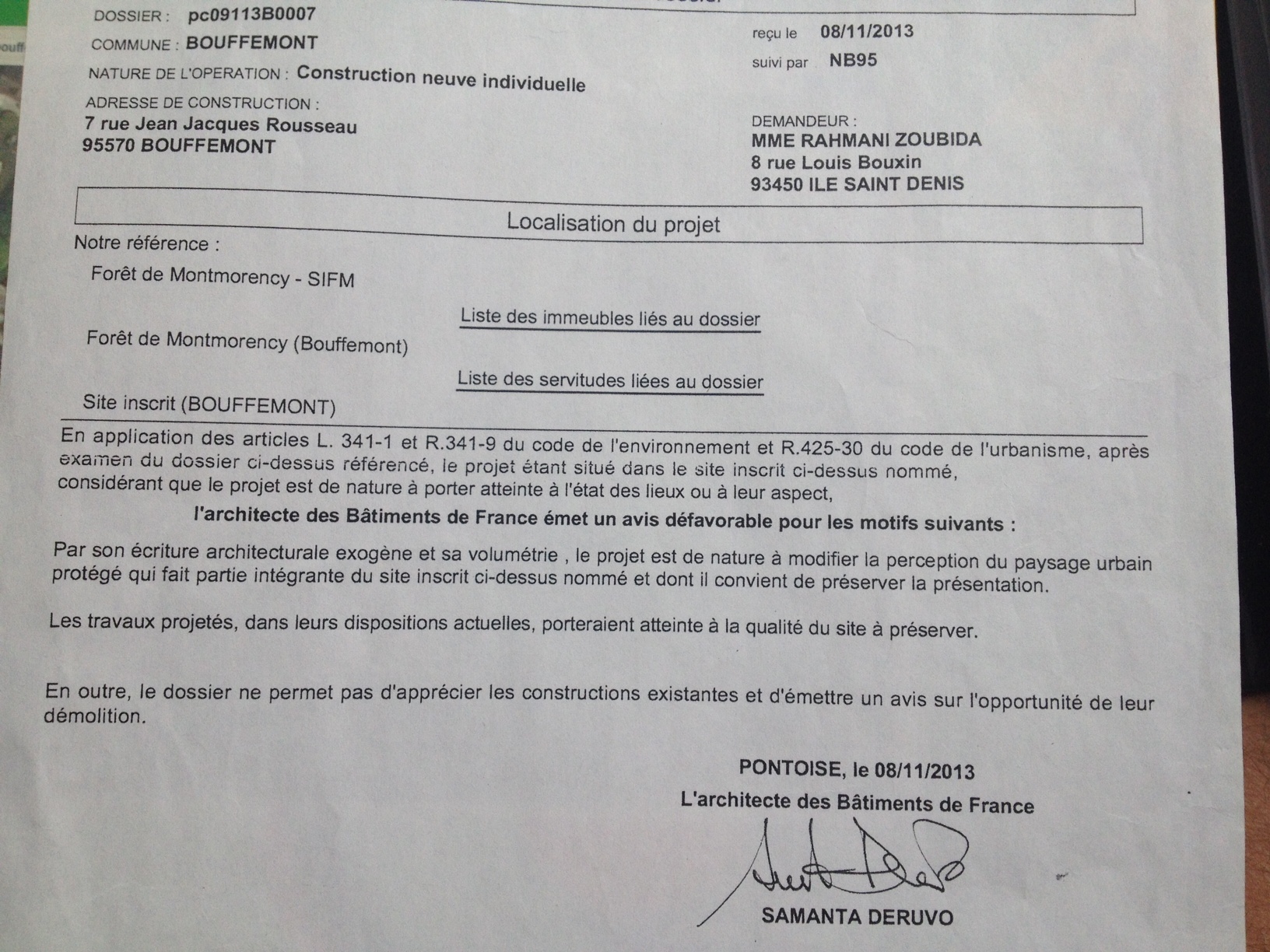 avis Bâtiments de France