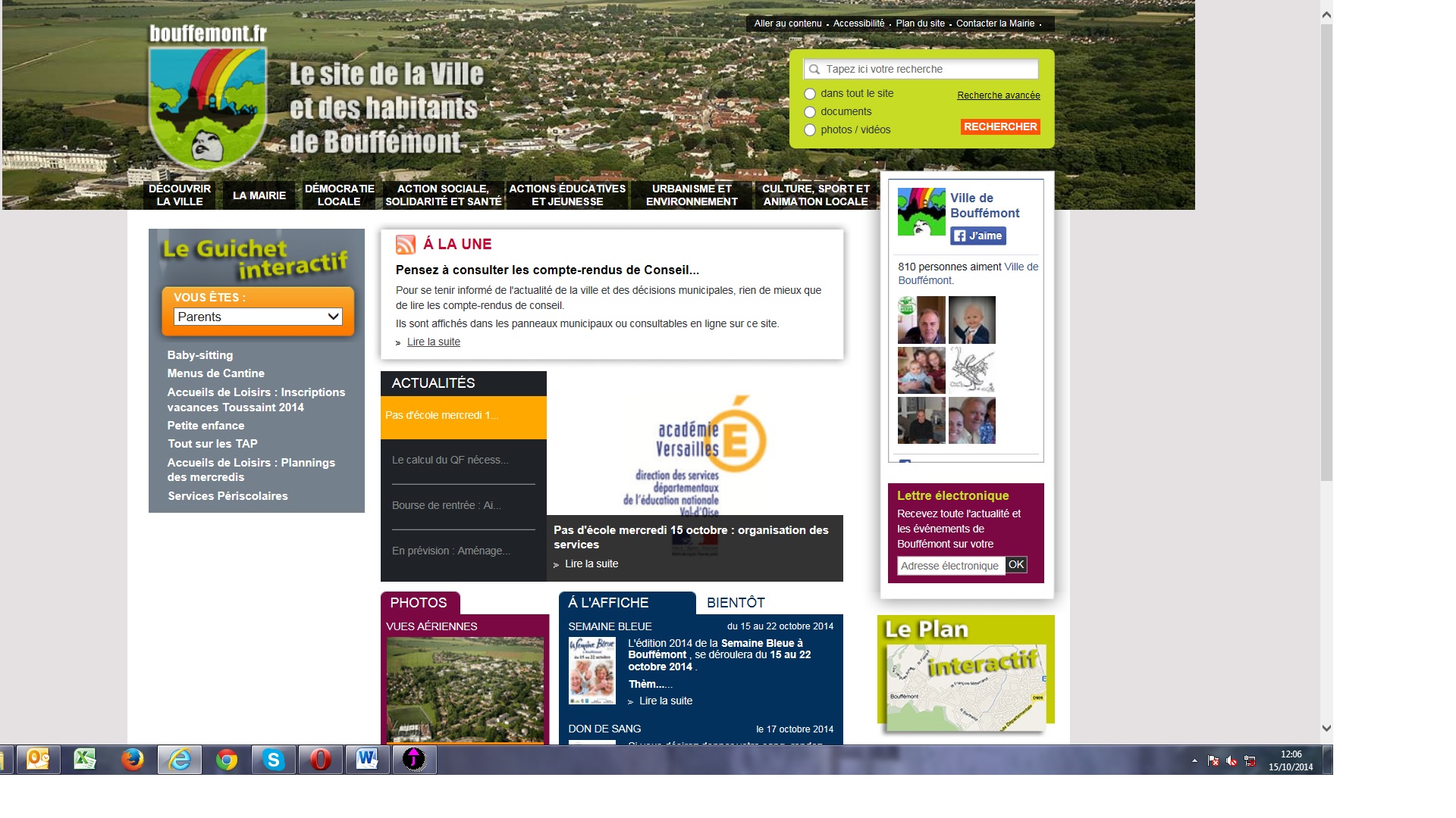 page accueil site de bouffémont